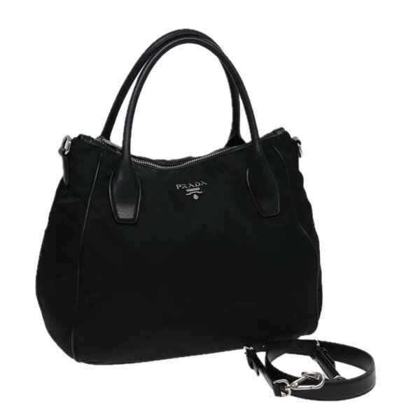 PRADA Shoulder Bag Nylon 2way Black - Picture 1 of 15